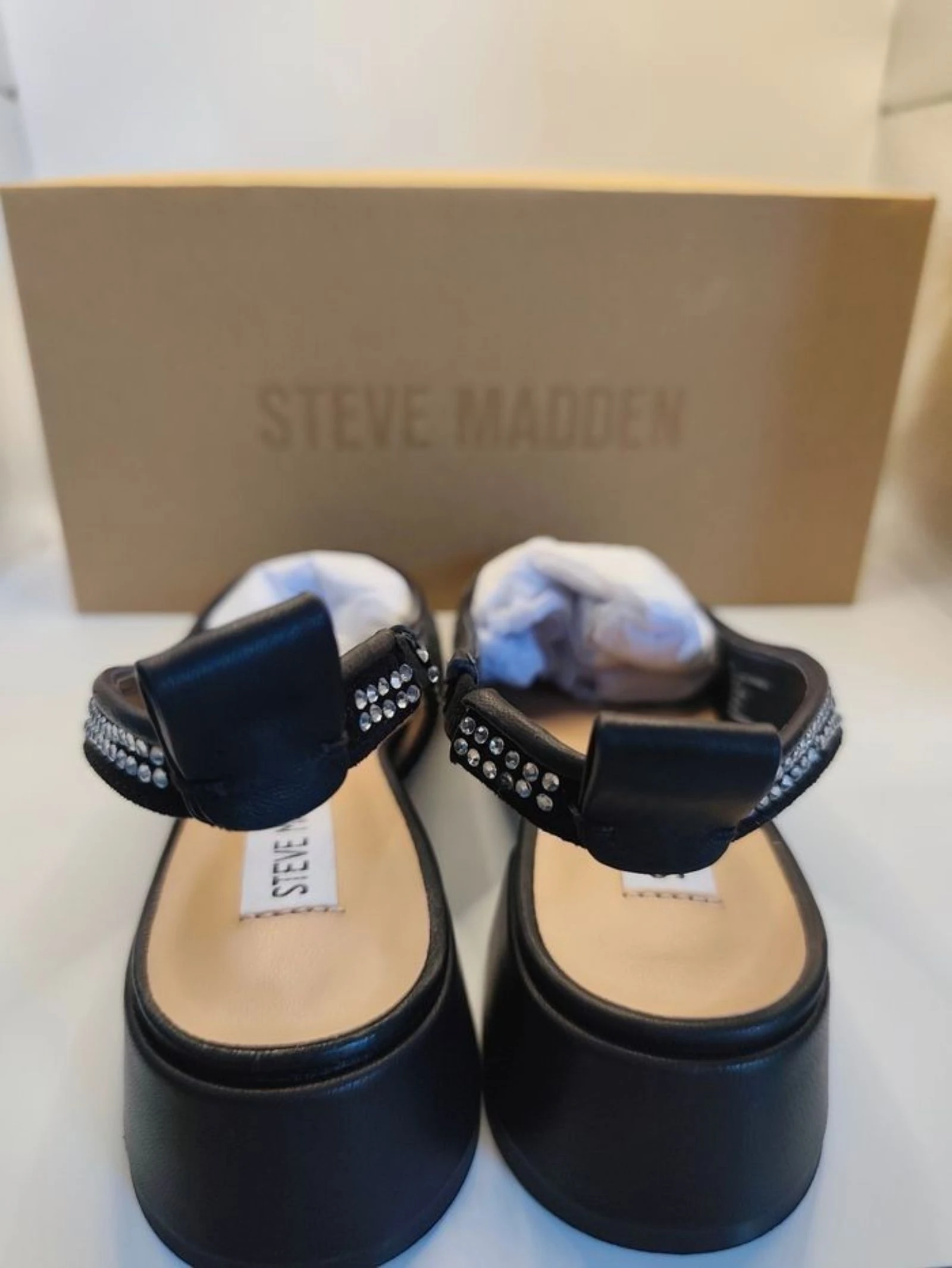 Steve Madden Escarpins Slingback Strass Noirs Neufs – Elegance & Glamour, pointure 37 – photo 5